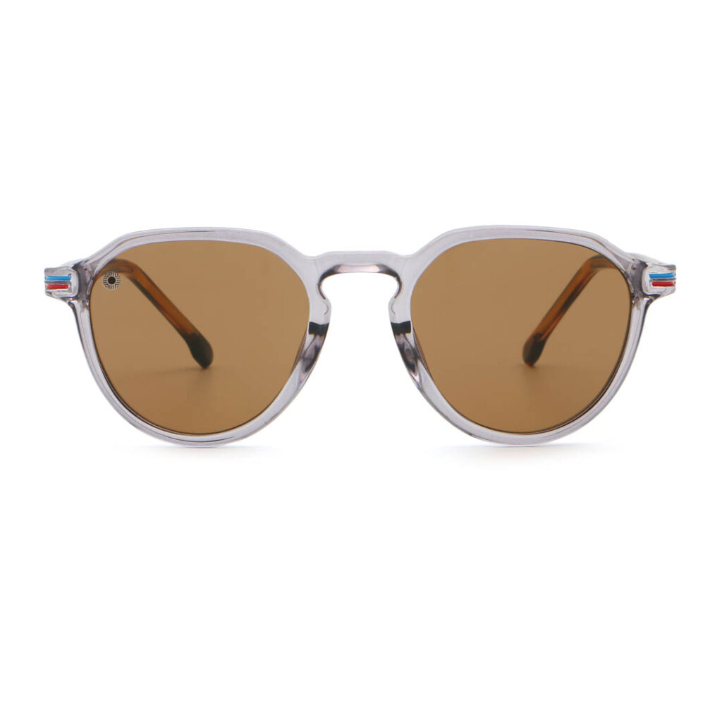 C4 Transparent grey & brown demi / brown