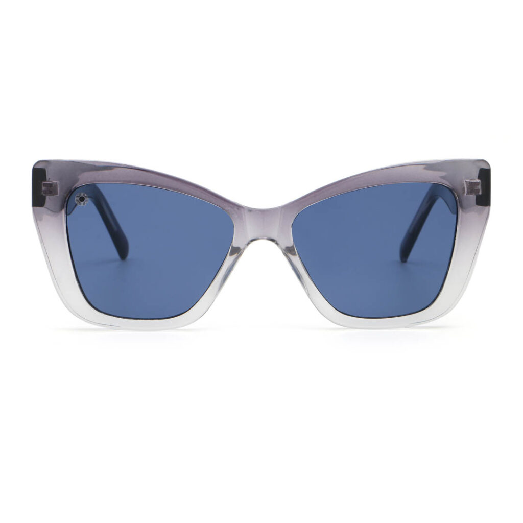 C4 Shiny blue&transparent / Blue grey